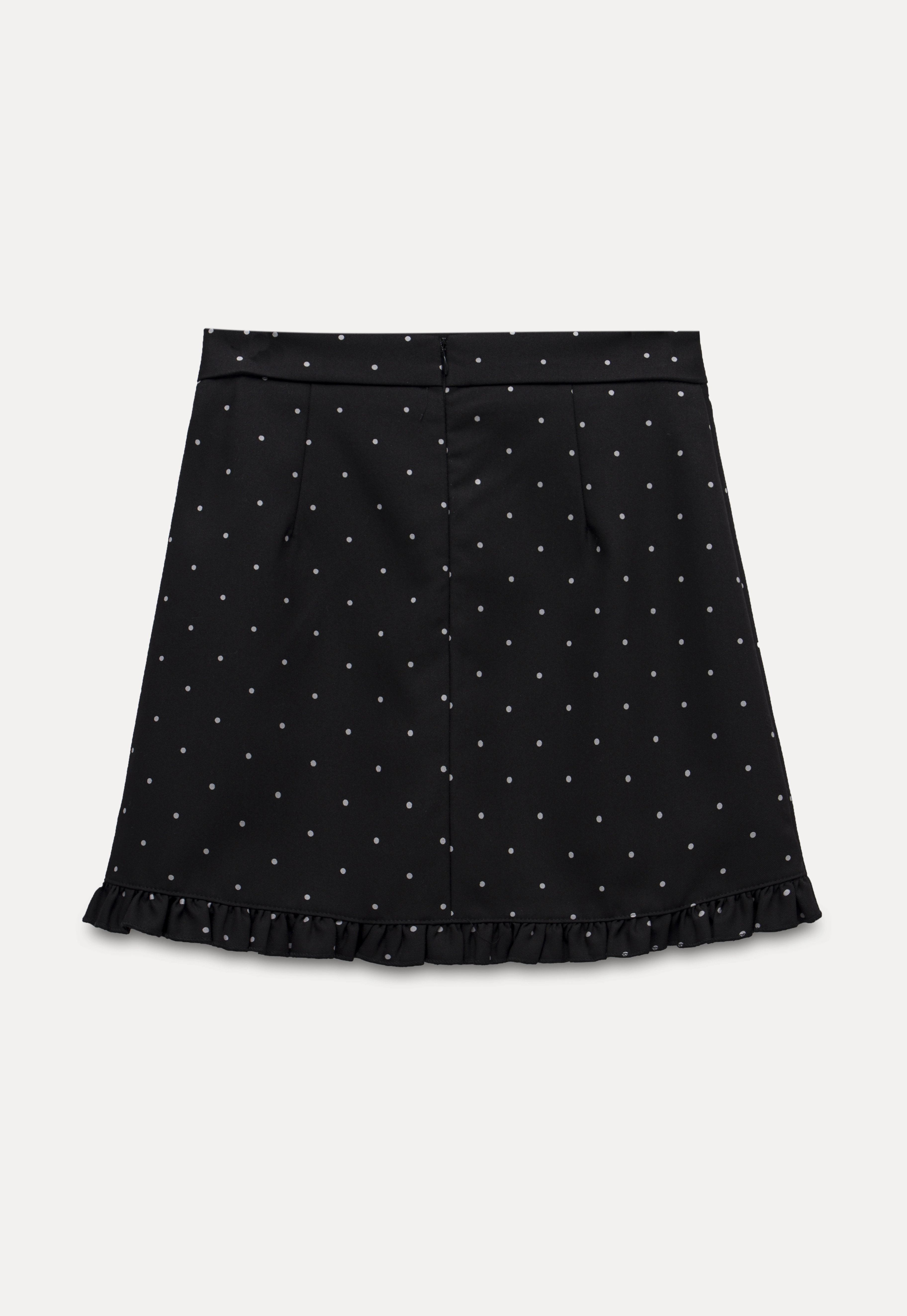 Women's Polka Dot Ruffle Hem A-Line Mini Skirt