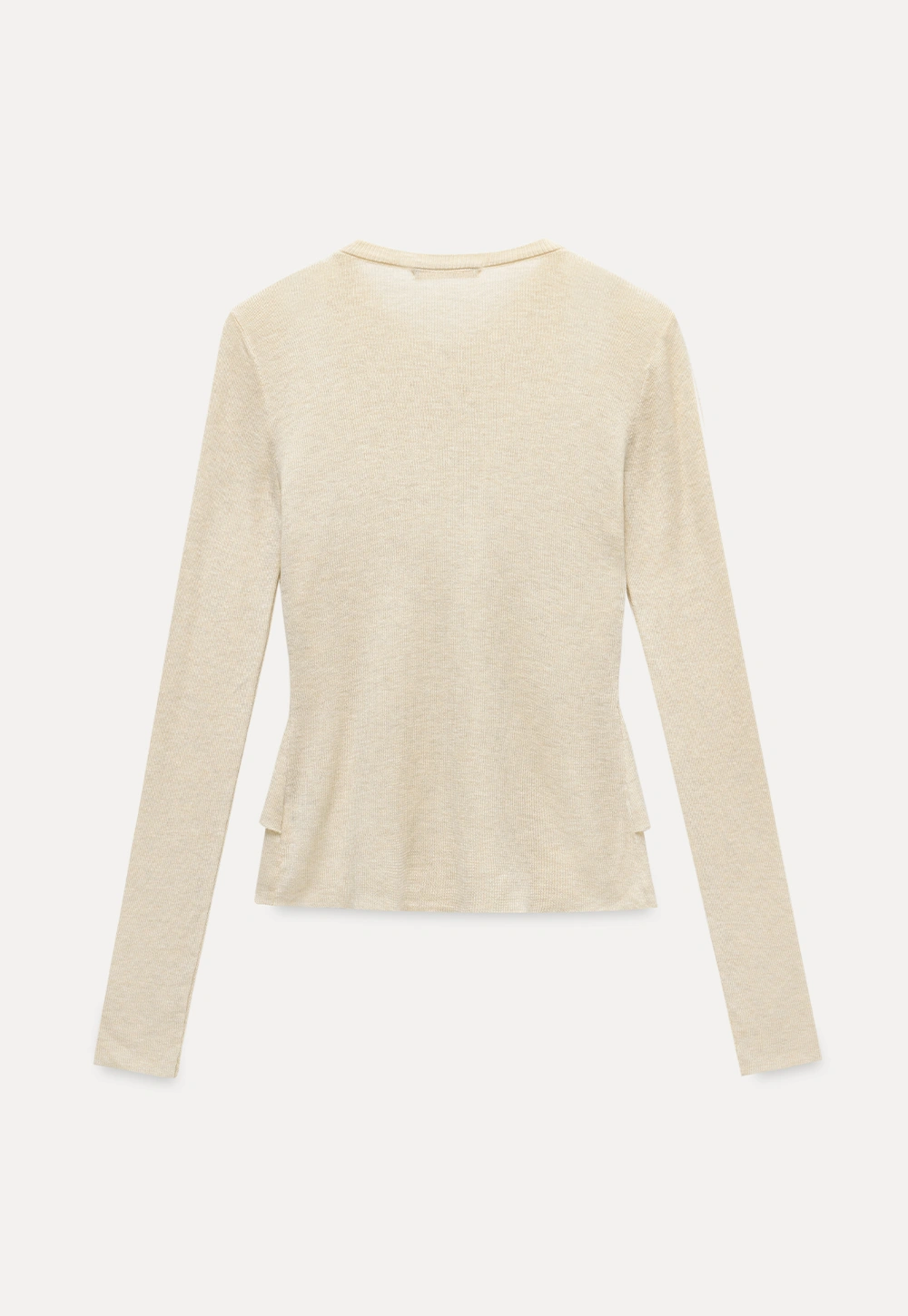Cut-Out Button Long Sleeve Knit Top