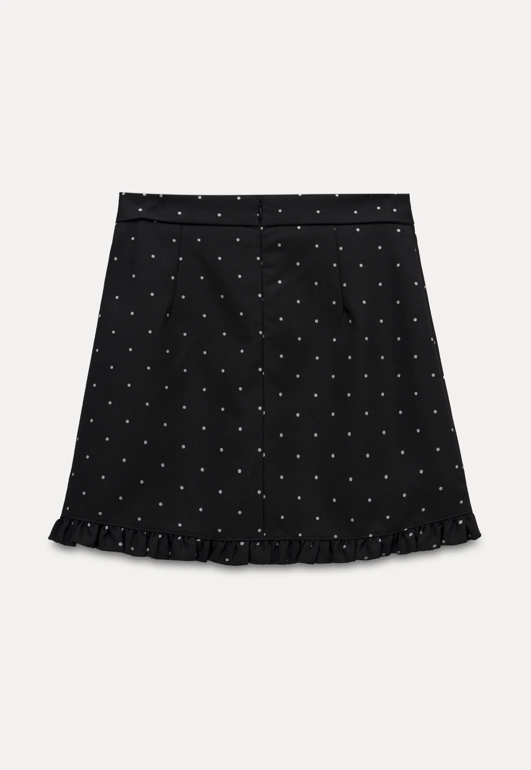 Women's Polka Dot Ruffle Hem A-Line Mini Skirt