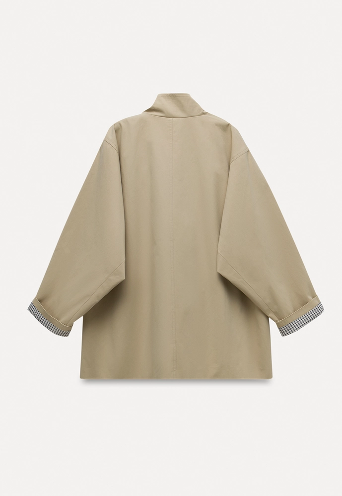 Buckle-Collar Wrap Trench
