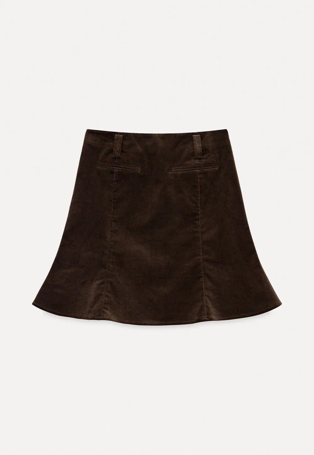 A-Line Mini Skirt for Women High Waist Faux Suede Casual Skirt