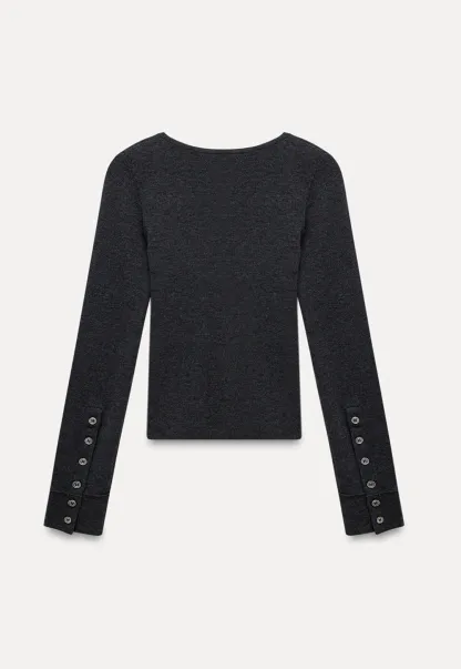 Womens Long Sleeve Button Down Knit Cardigan