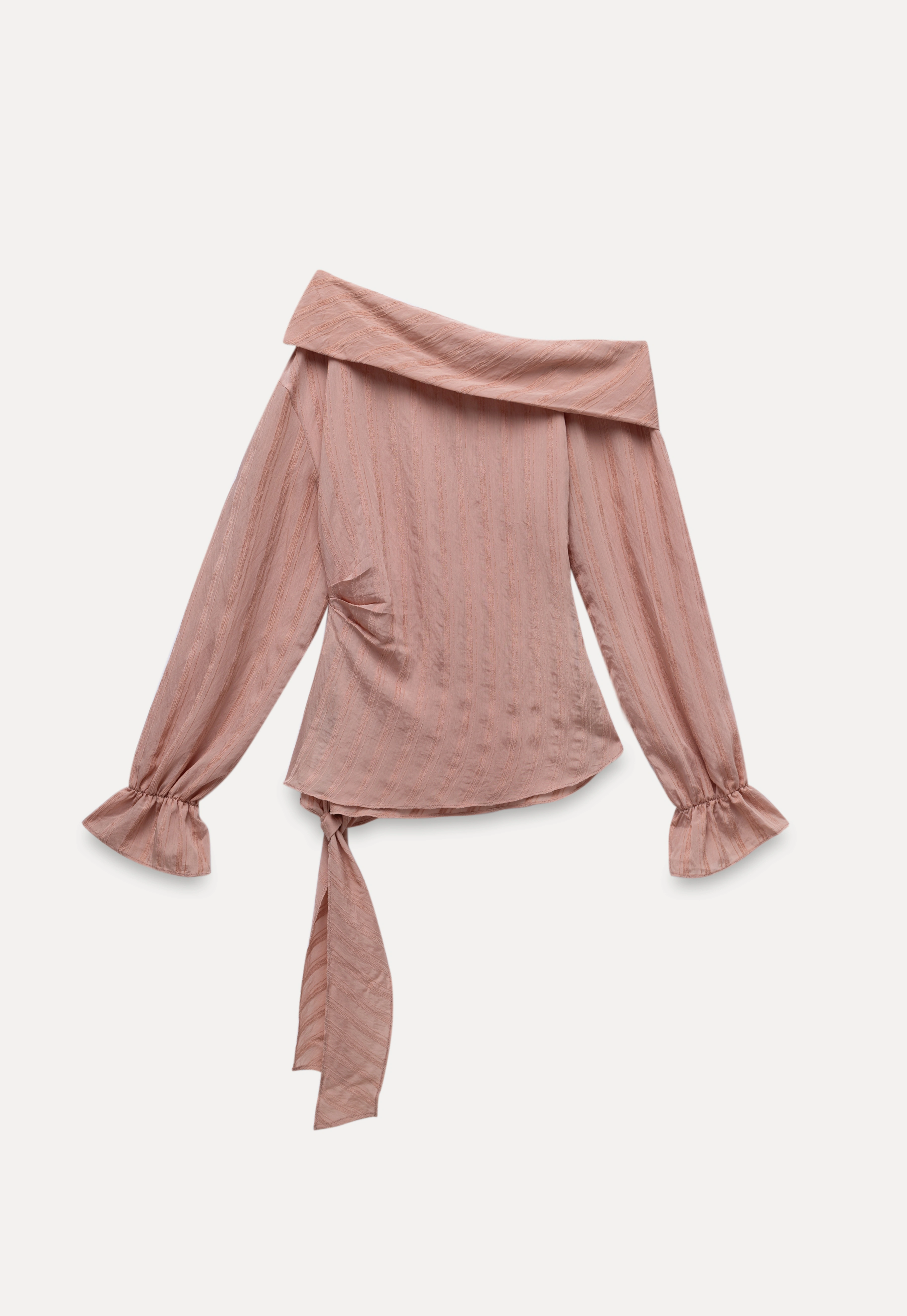 Womens Off Shoulder Tie Side Blouse