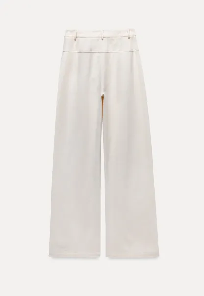 Women’s Off-White Wide Leg Dress Pants