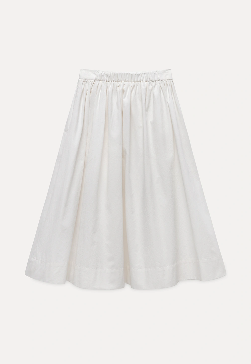 High Waist A Line White Skirt