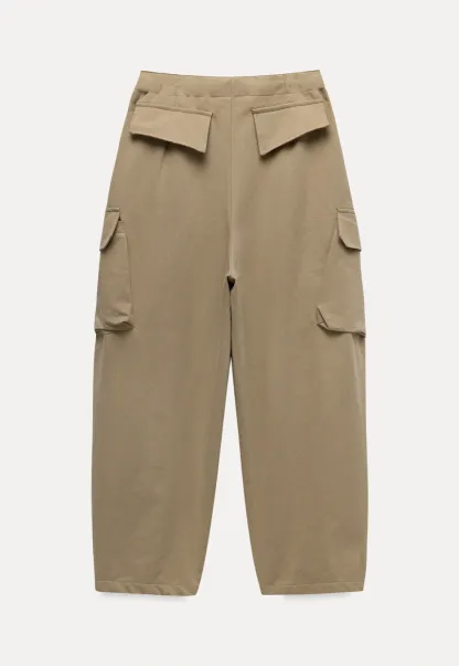Womens High Waist Cargo Pants