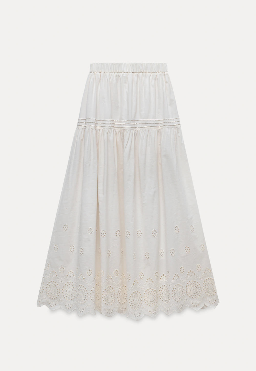Womens Vintage White Maxi Skirt