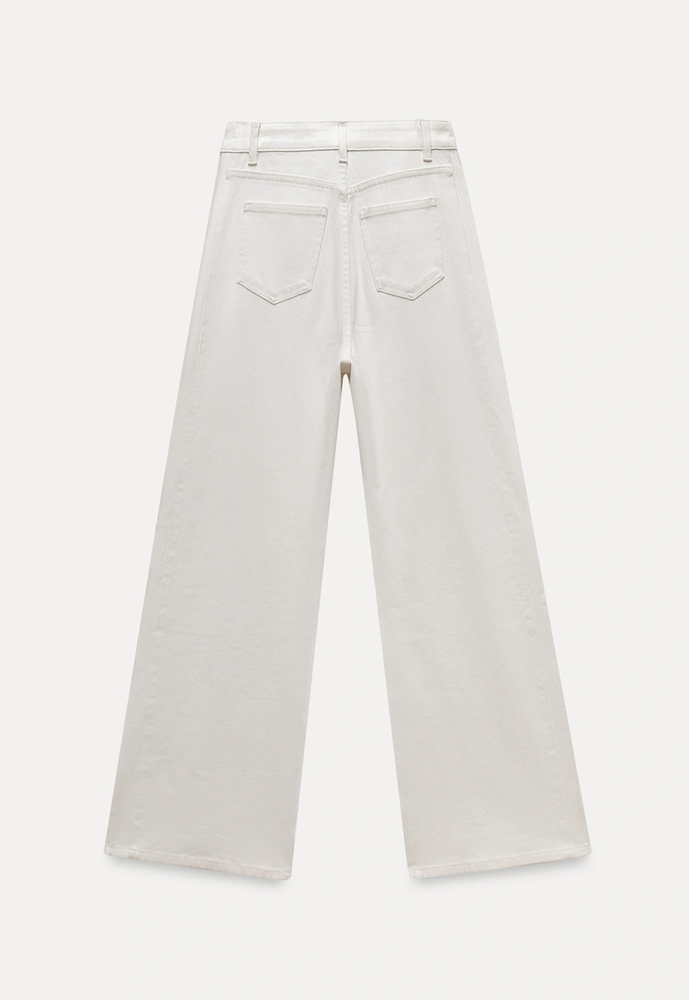 Women’s White High Waist Straight Leg Pants