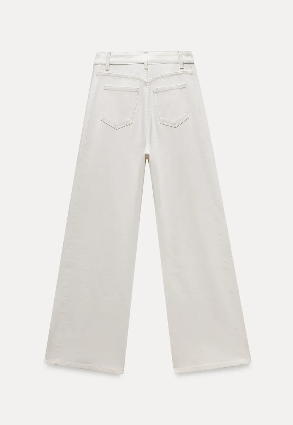 Women’s White High Waist Straight Leg Pants