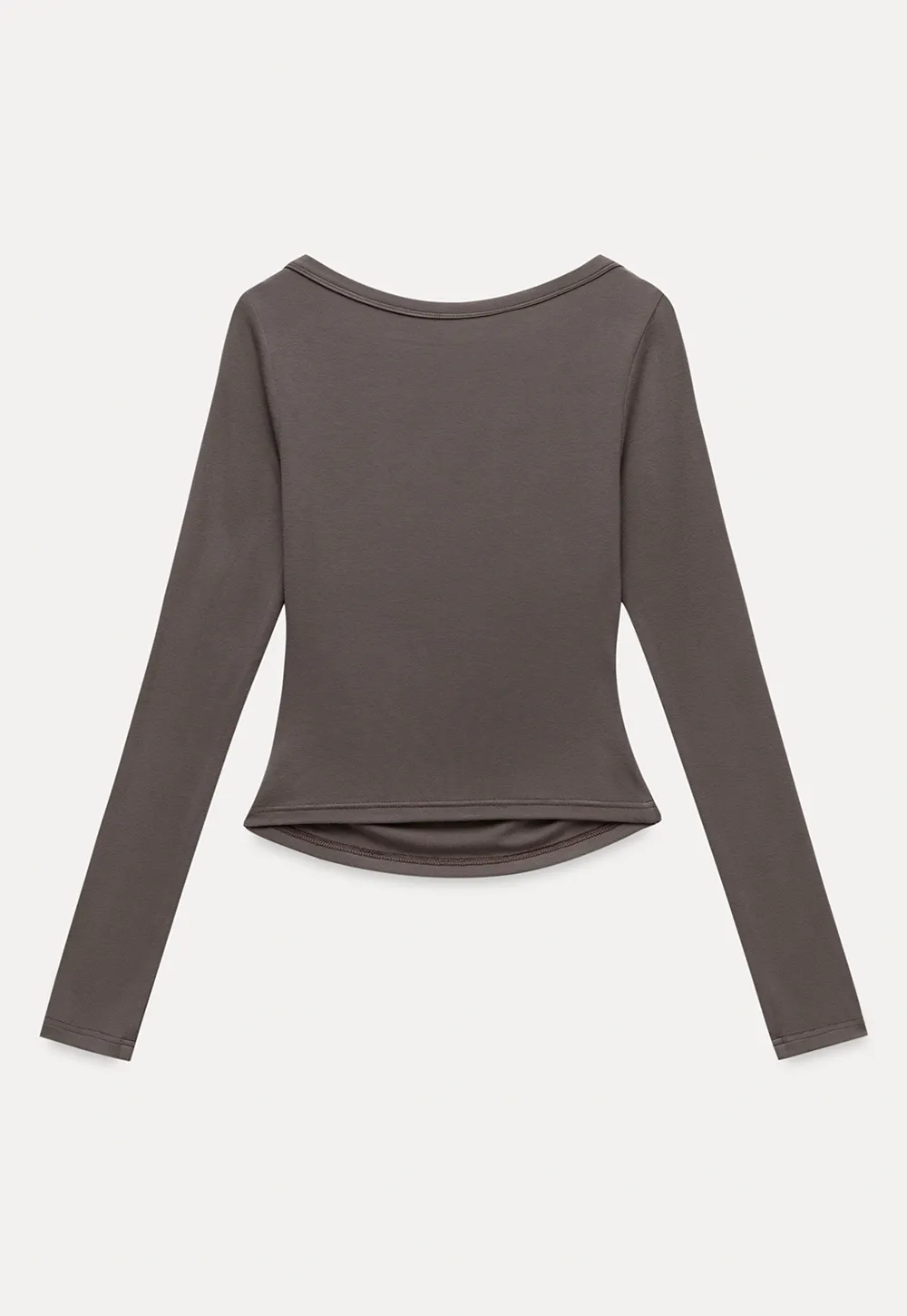 Women Boat Neck Ruched Long Sleeve T-Shirts