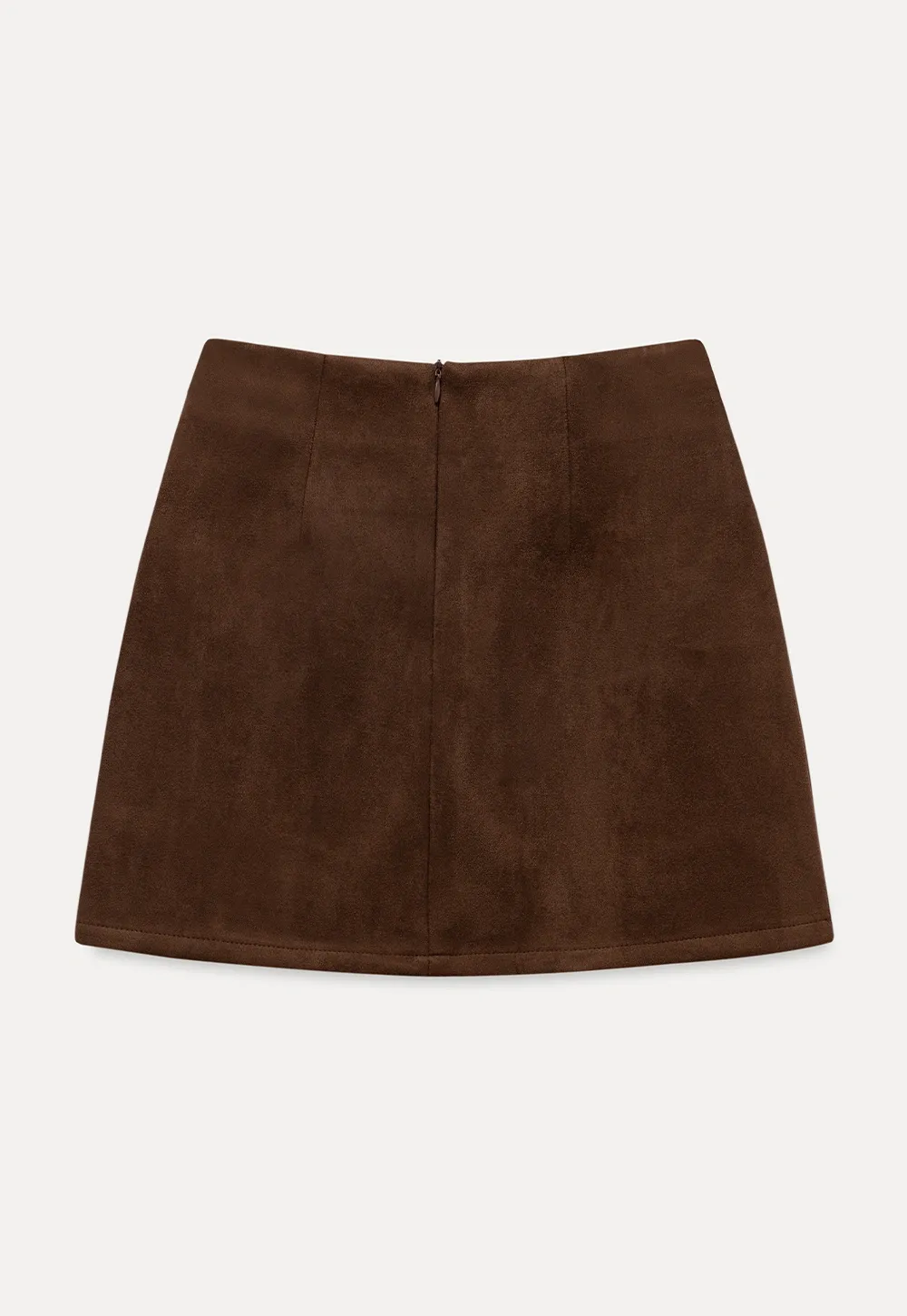 Womens High Waist Suede Mini Skirt