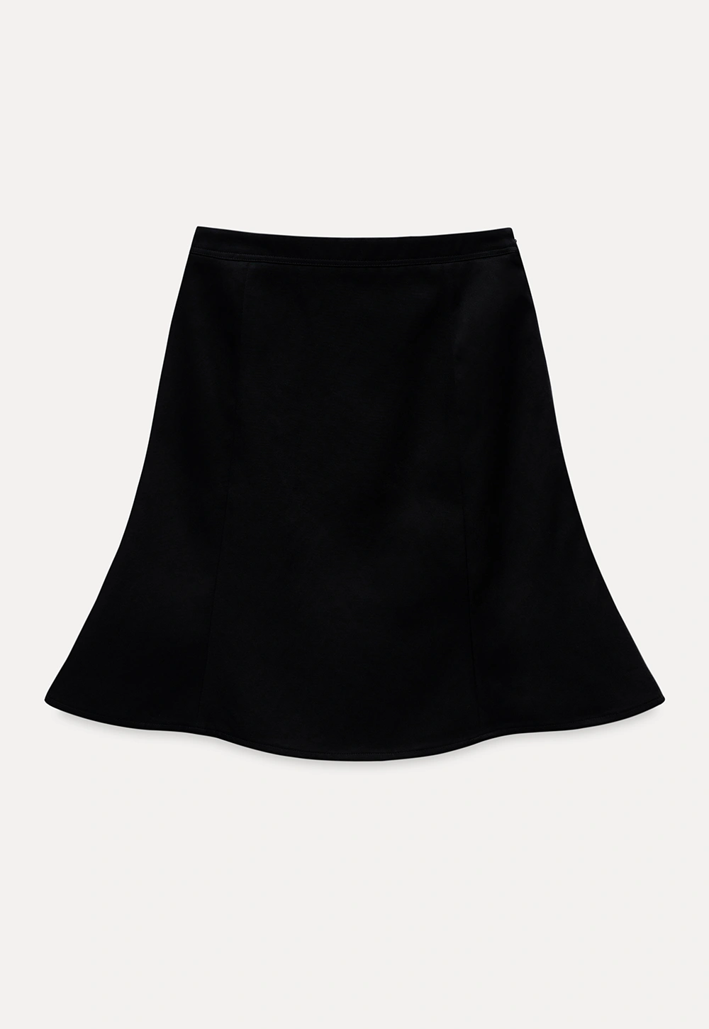 Womens Black High Waist A-Line Mini Skirt