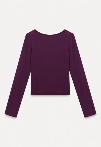 Womens Button Front Long Sleeve Henley Top