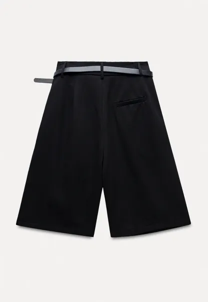 Belted Wide-Leg Shorts