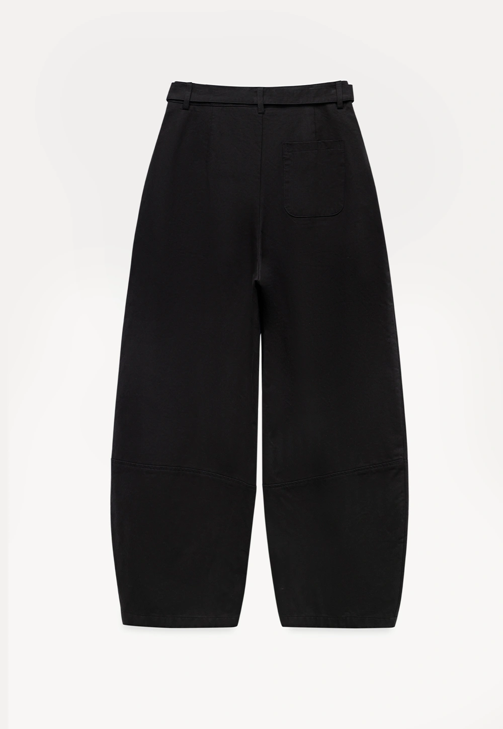 Womens High-Waist Wide-Leg Pants with Belt Detail