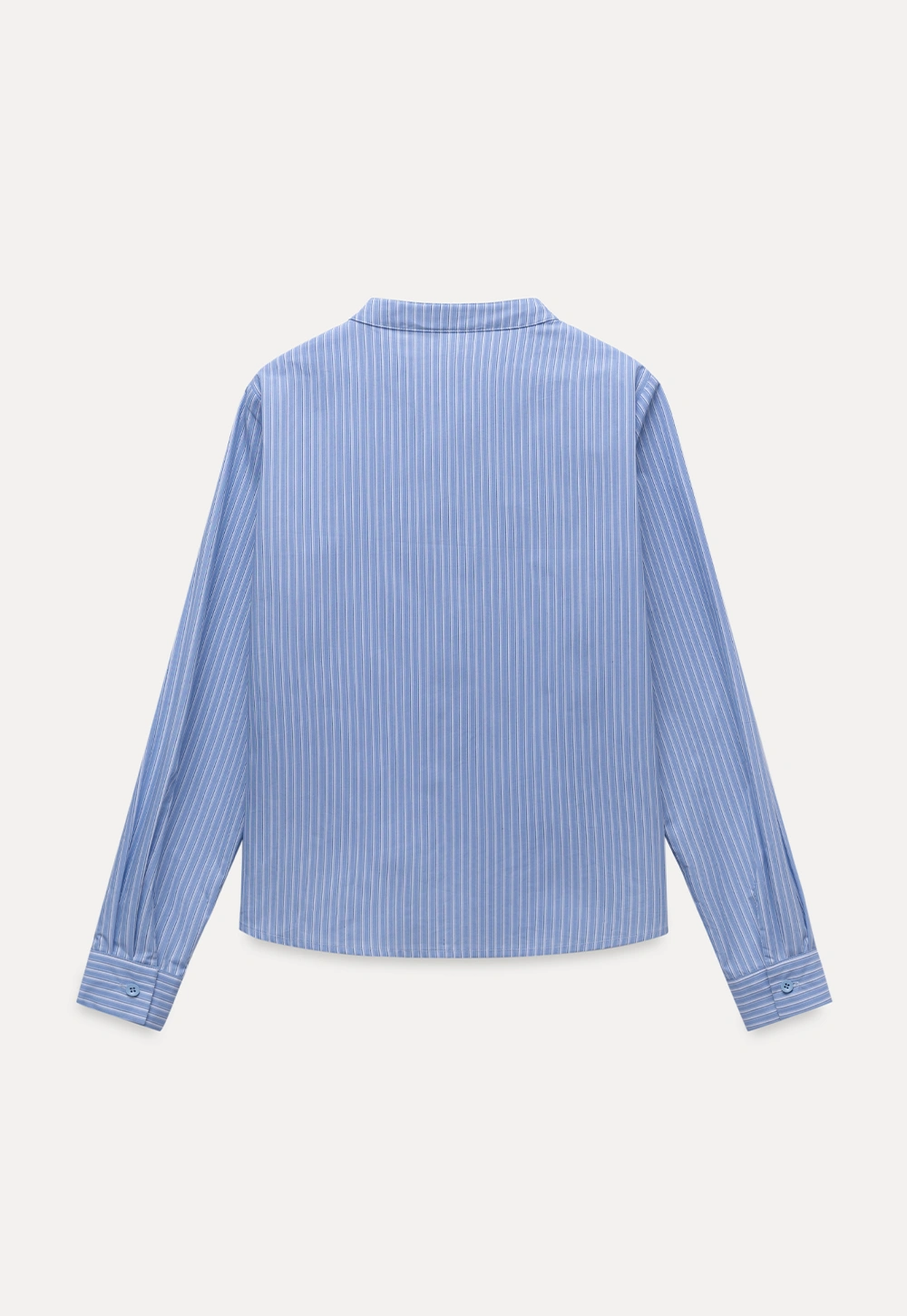 Striped Bow Tie Neck Long Sleeve Blouse