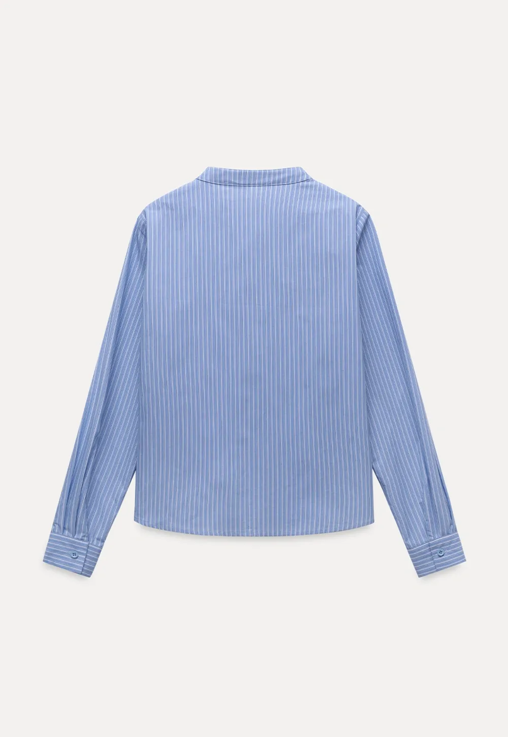 Striped Bow Tie Neck Long Sleeve Blouse