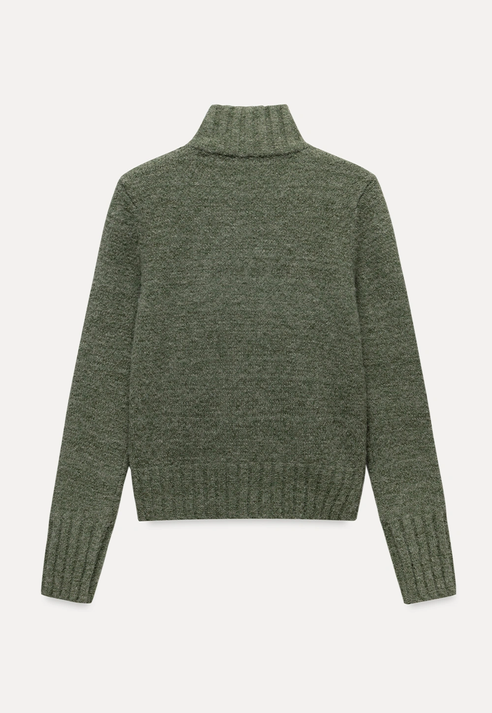 Women’s High Neck Zip Up Knit Cardigan