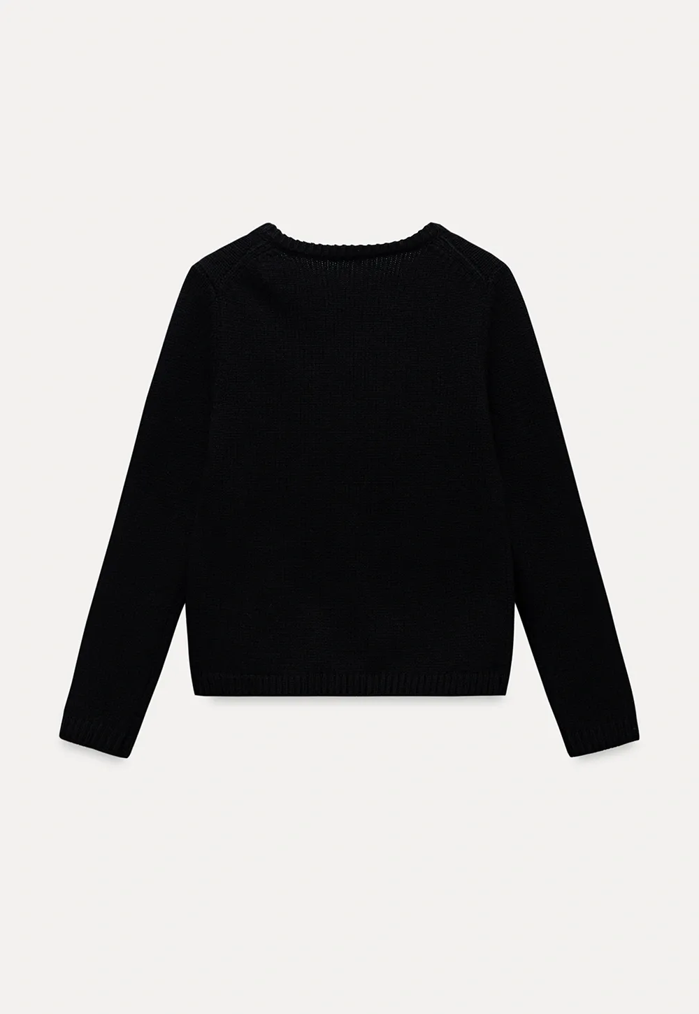 Crew Neck Knit Cardigan with Pockets