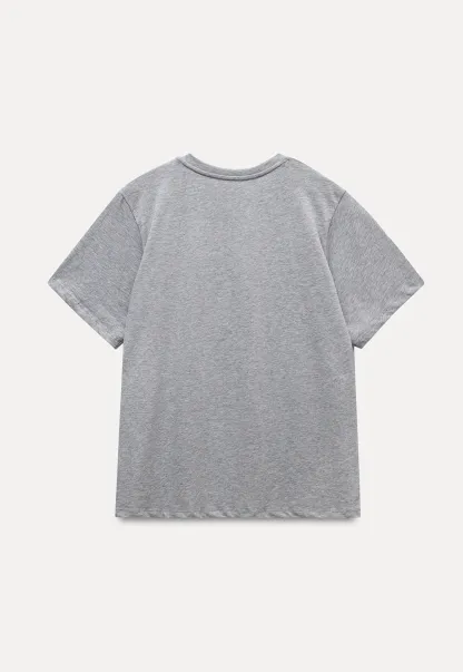 Women’s Graphic T-Shirt with Floral Letter Print
