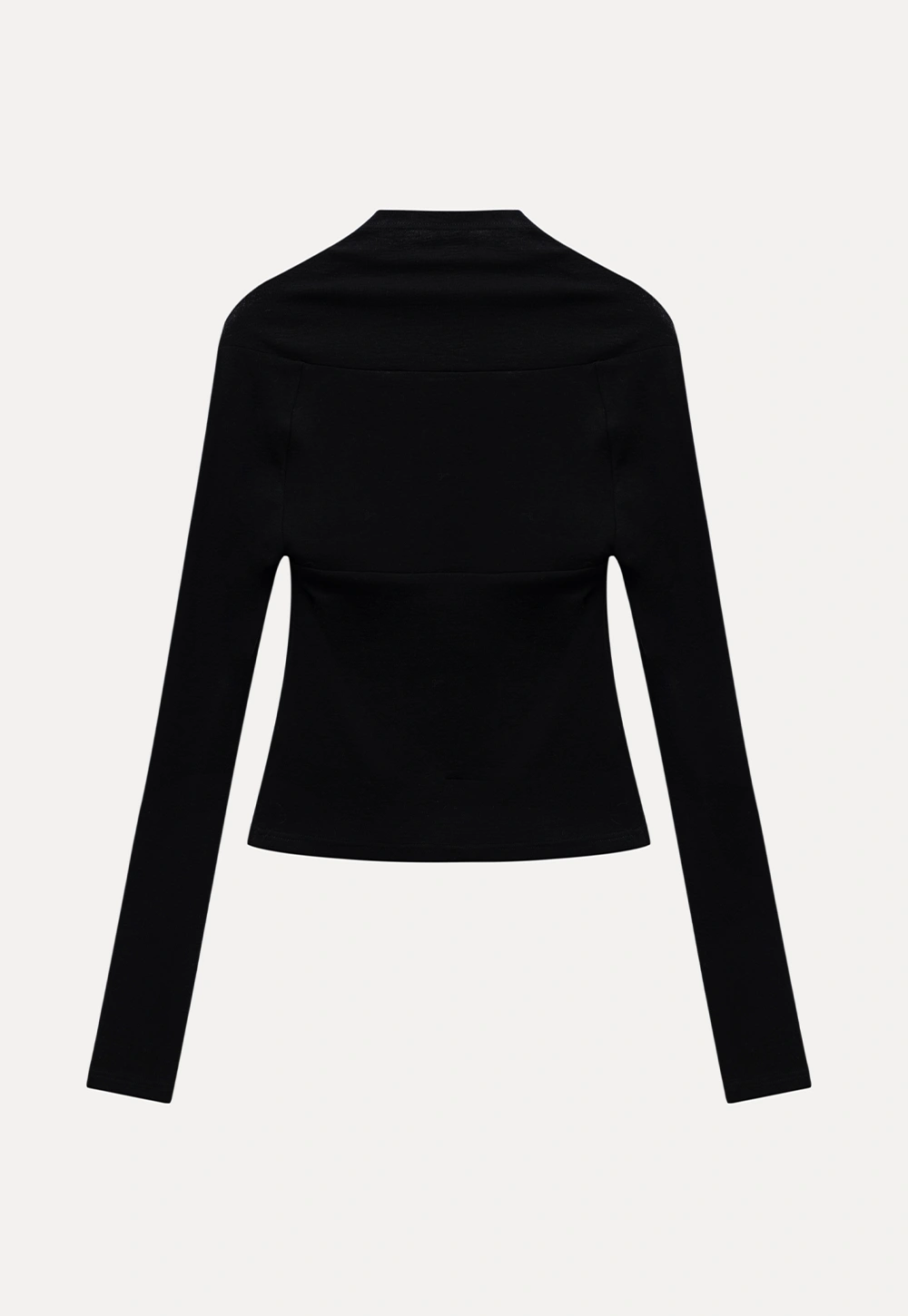Square Neck Long Sleeve Slim Fit Top