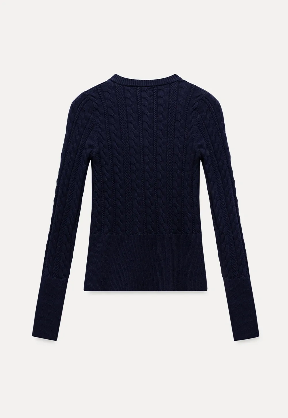 Casual Long Sleeve Cable Knit Top with Zipper
