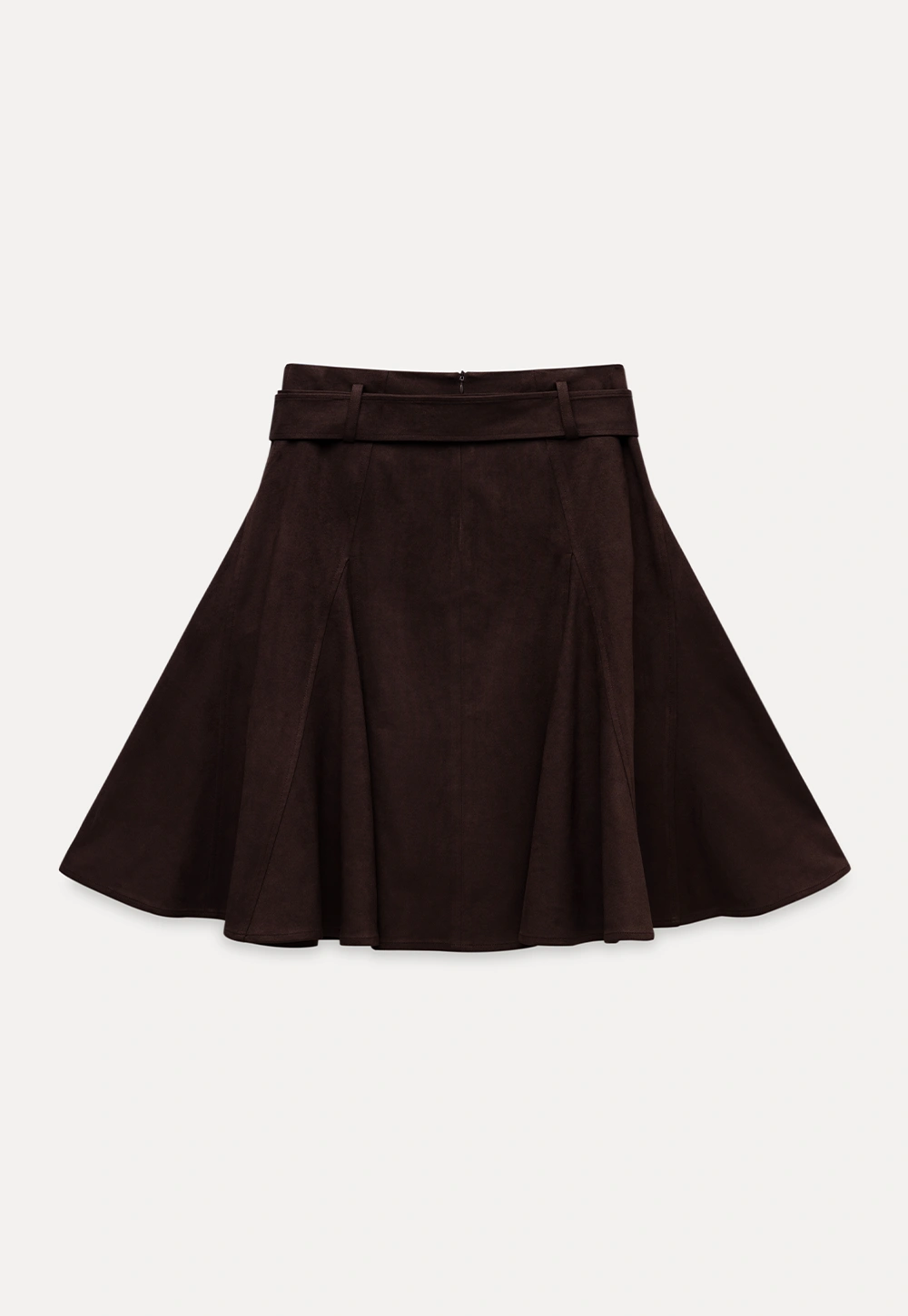 Womens Vintage Suede A-Line Skirt