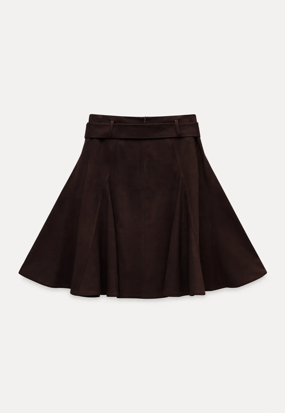Womens Vintage Suede A-Line Skirt
