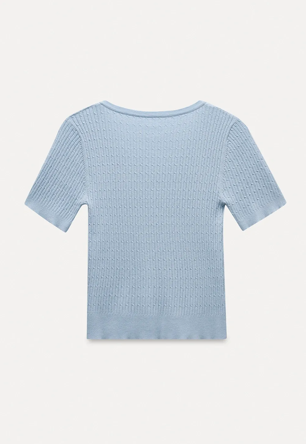 V-Neck Ribbed Knit Top