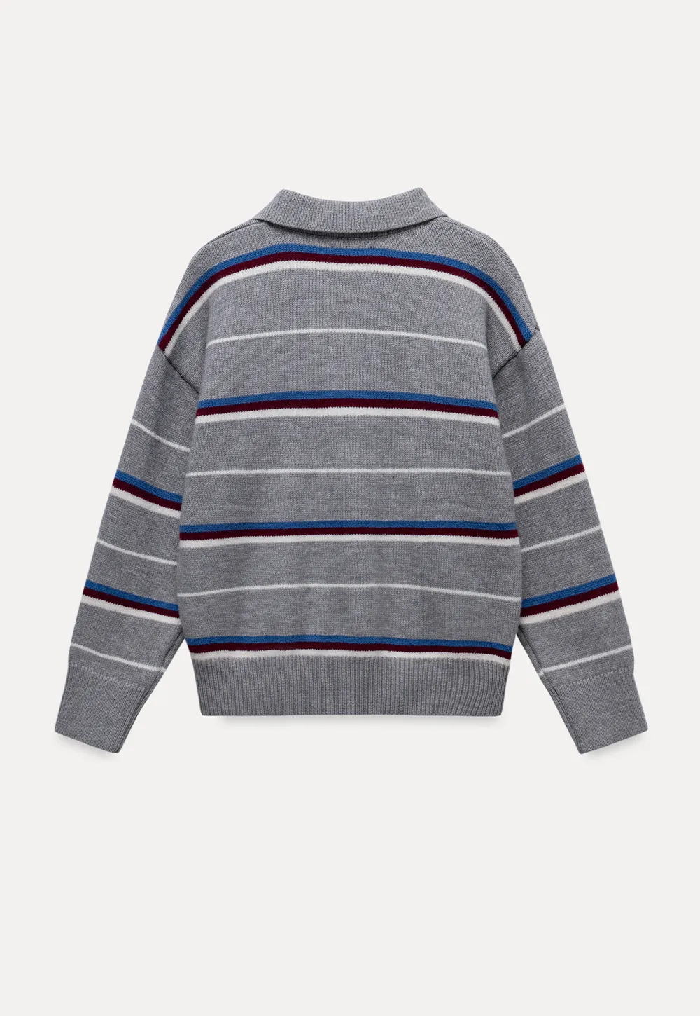 Striped Polo Knit Sweater