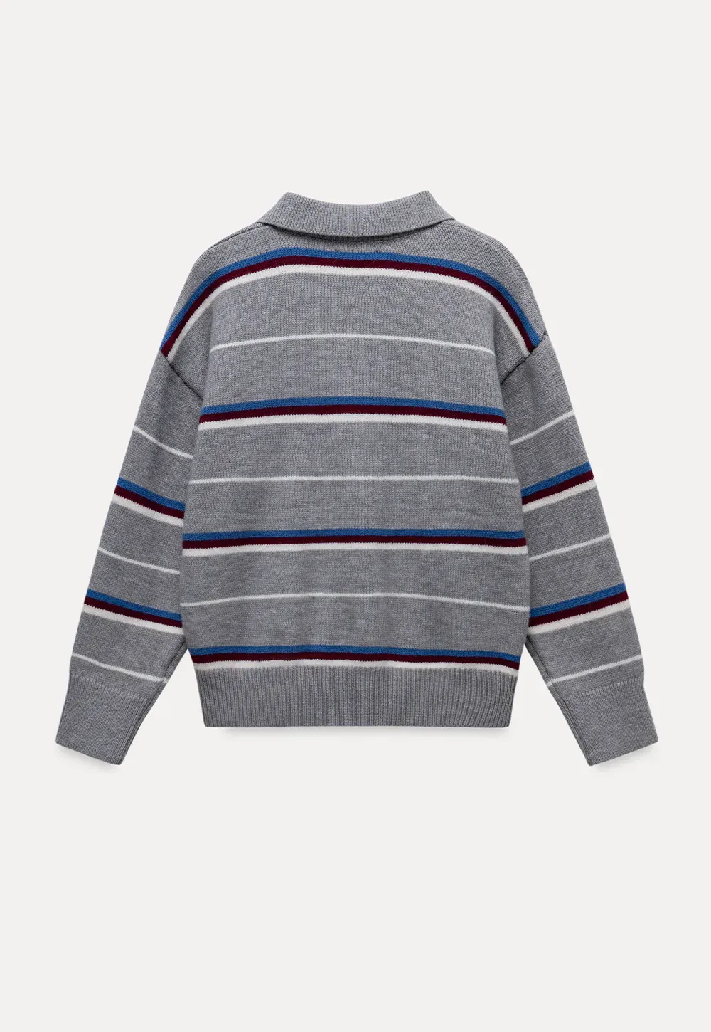 Striped Polo Knit Sweater