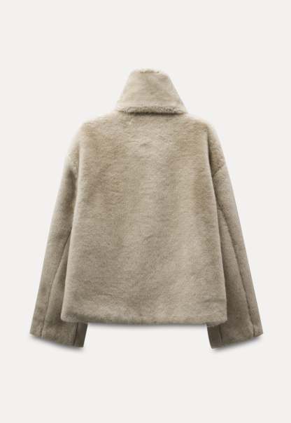 MOUSSY♡FAUX FUR STAND COLLAR JACKET Coats – MOUSSY