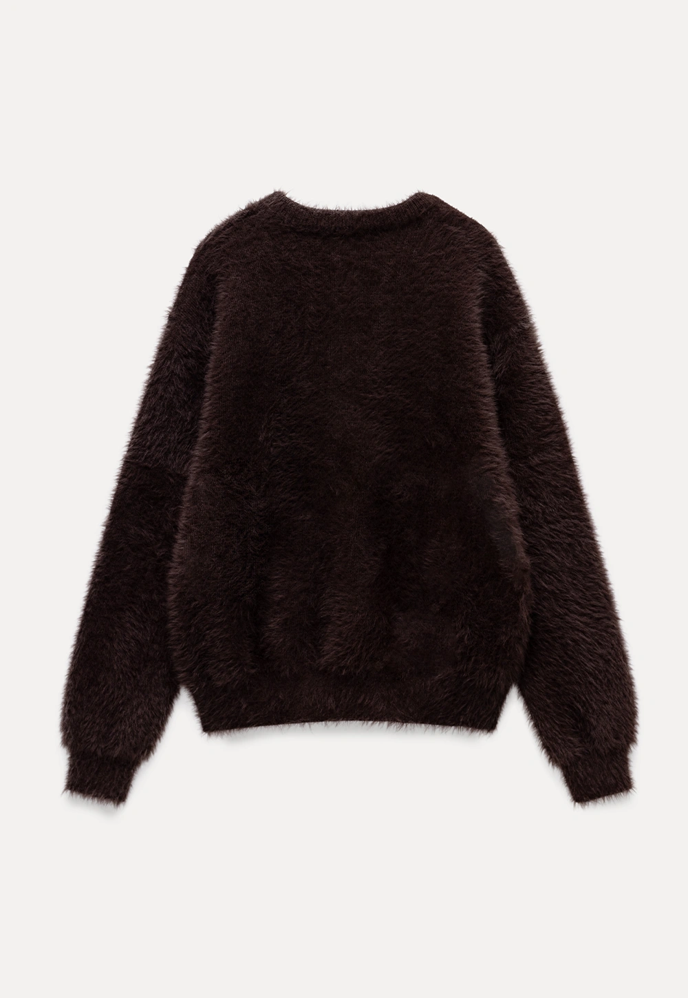 Womens Fluffy Long Sleeve Sweater