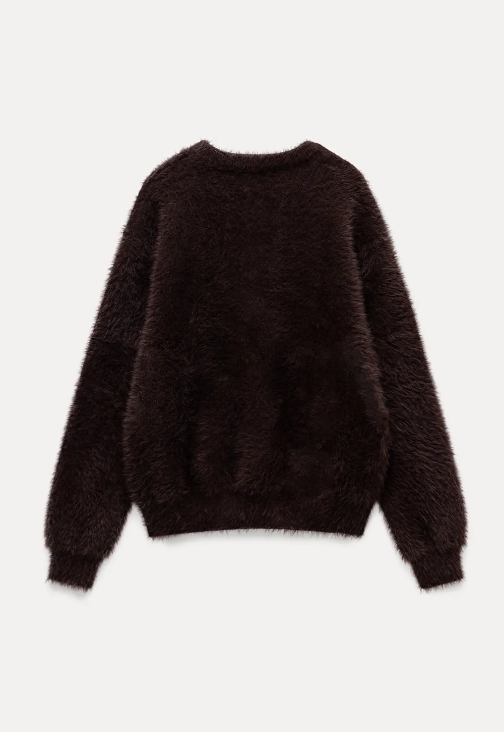 Womens Fluffy Long Sleeve Sweater