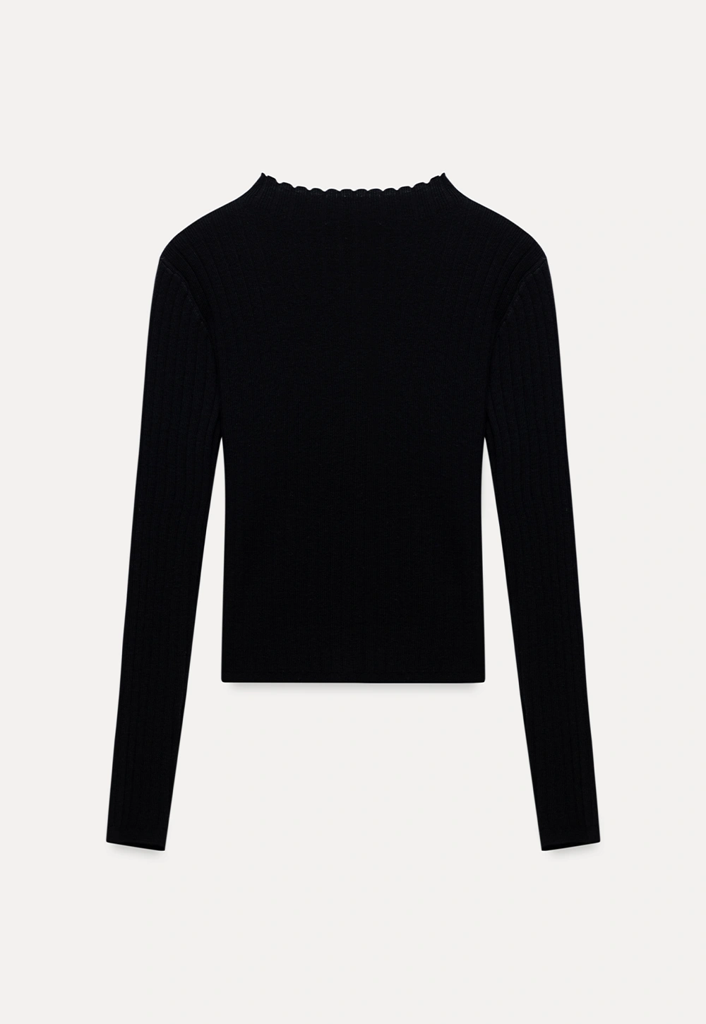 Womens Ribbed Knit Long Sleeve Top