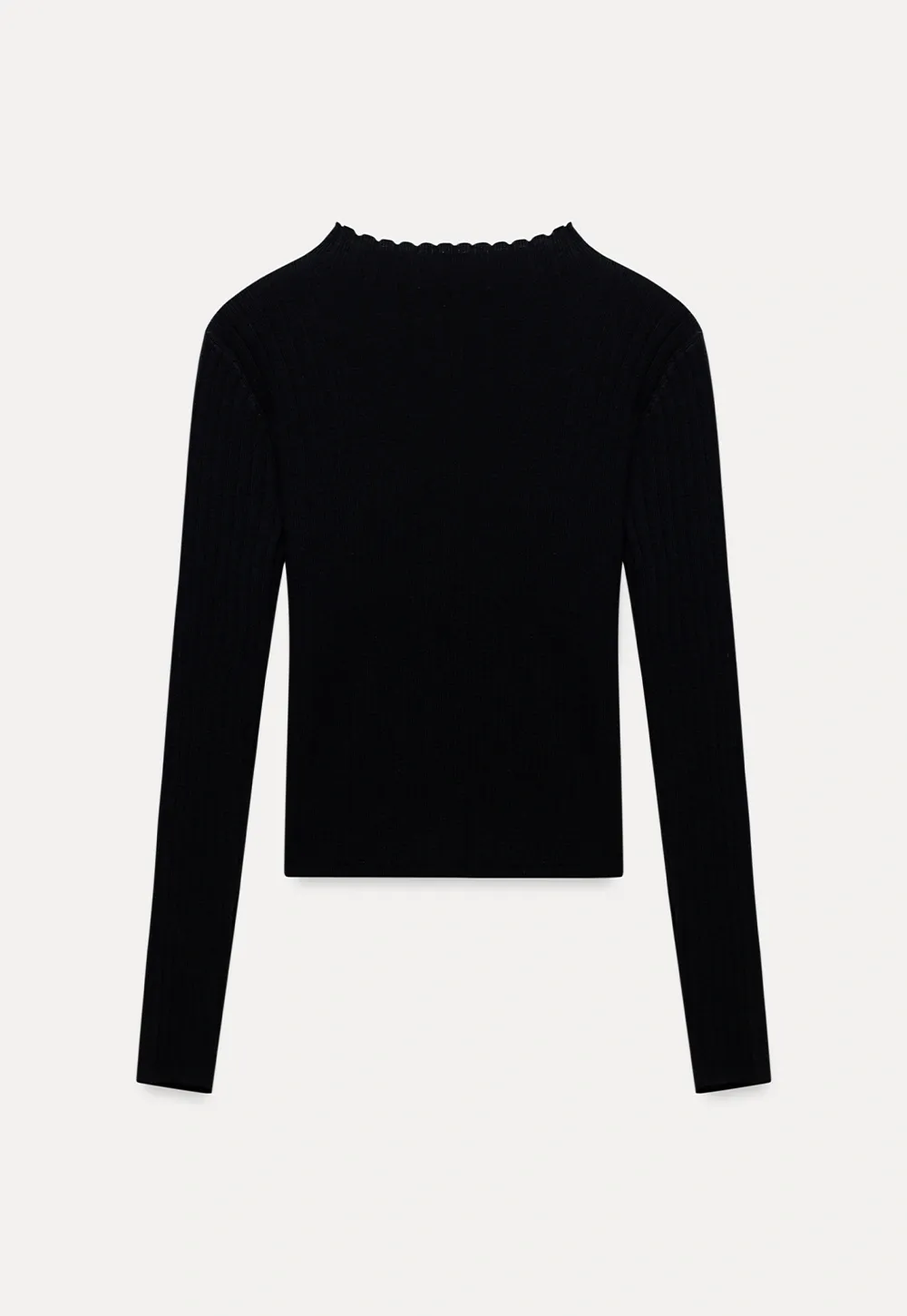 Womens Ribbed Knit Long Sleeve Top