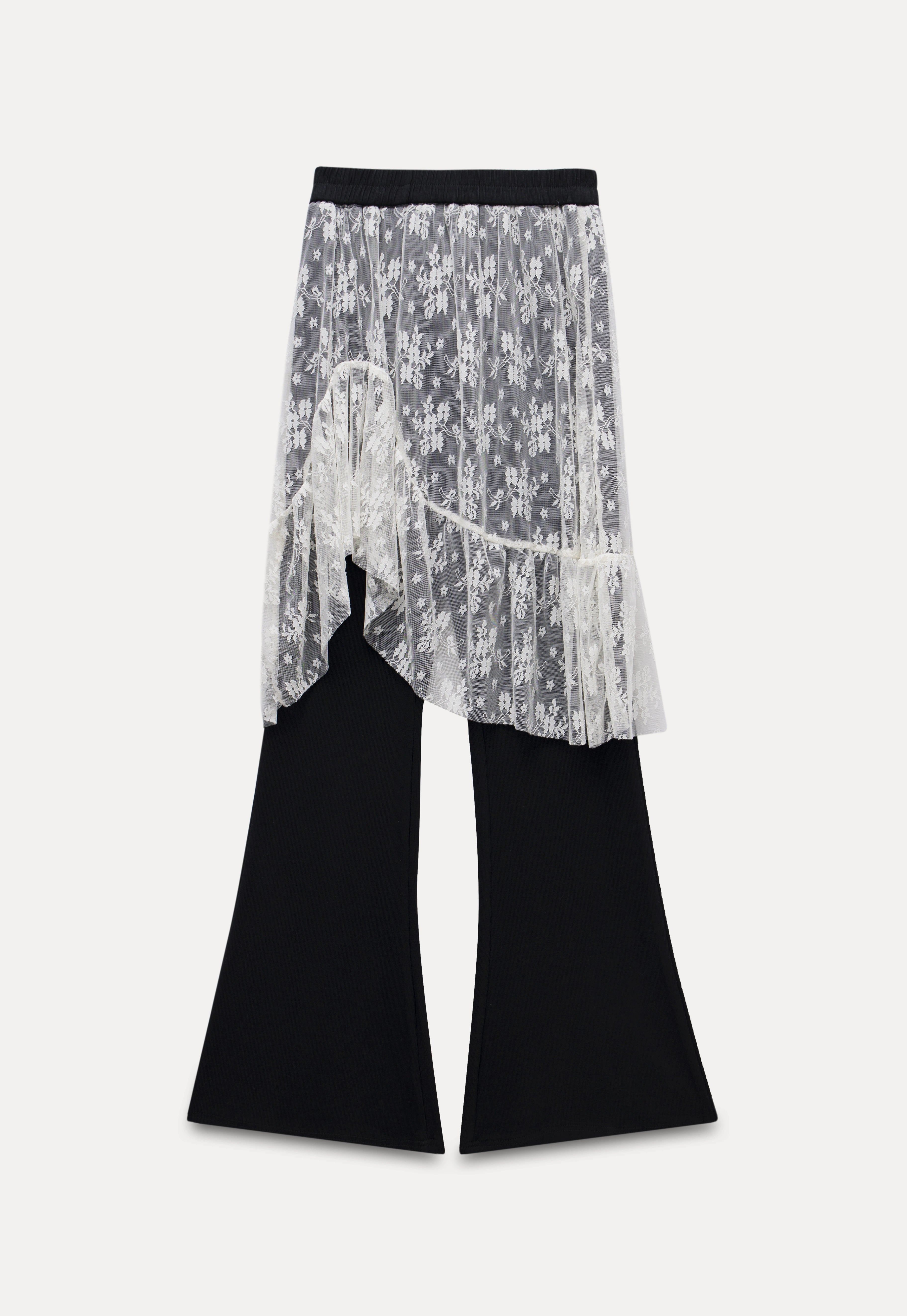 Women’s Lace Skirted Flare Pants