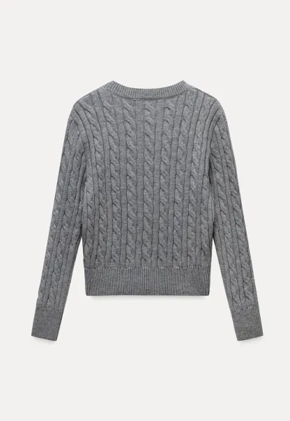 Womens Classic Cable Knit Sweater