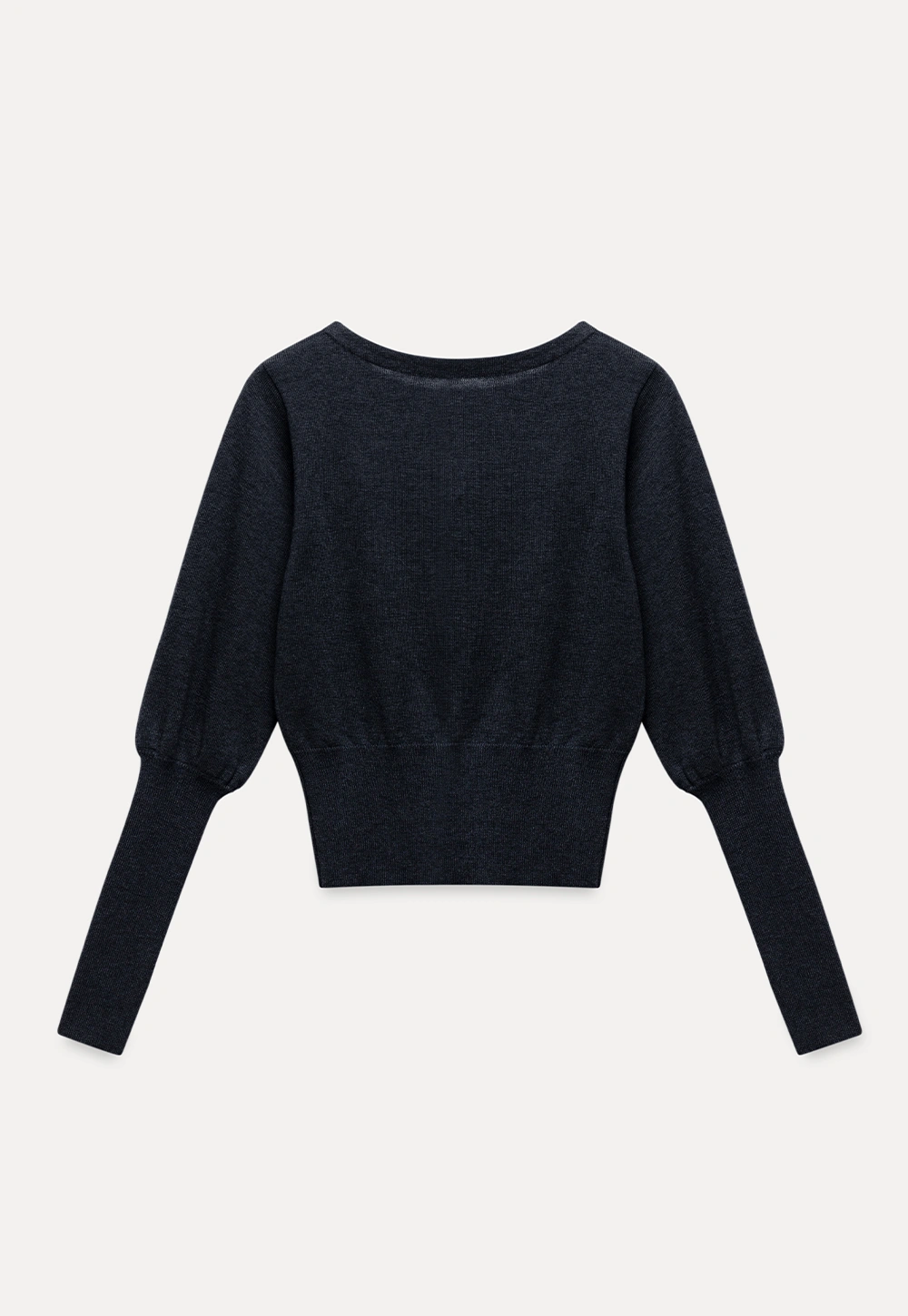 Casual Basic Knitwear, Classic Round Neck Long Sleeve Top