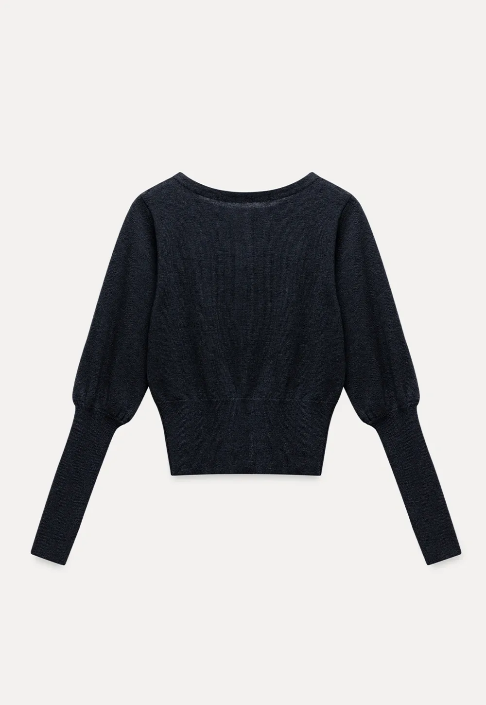 Casual Basic Knitwear, Classic Round Neck Long Sleeve Top