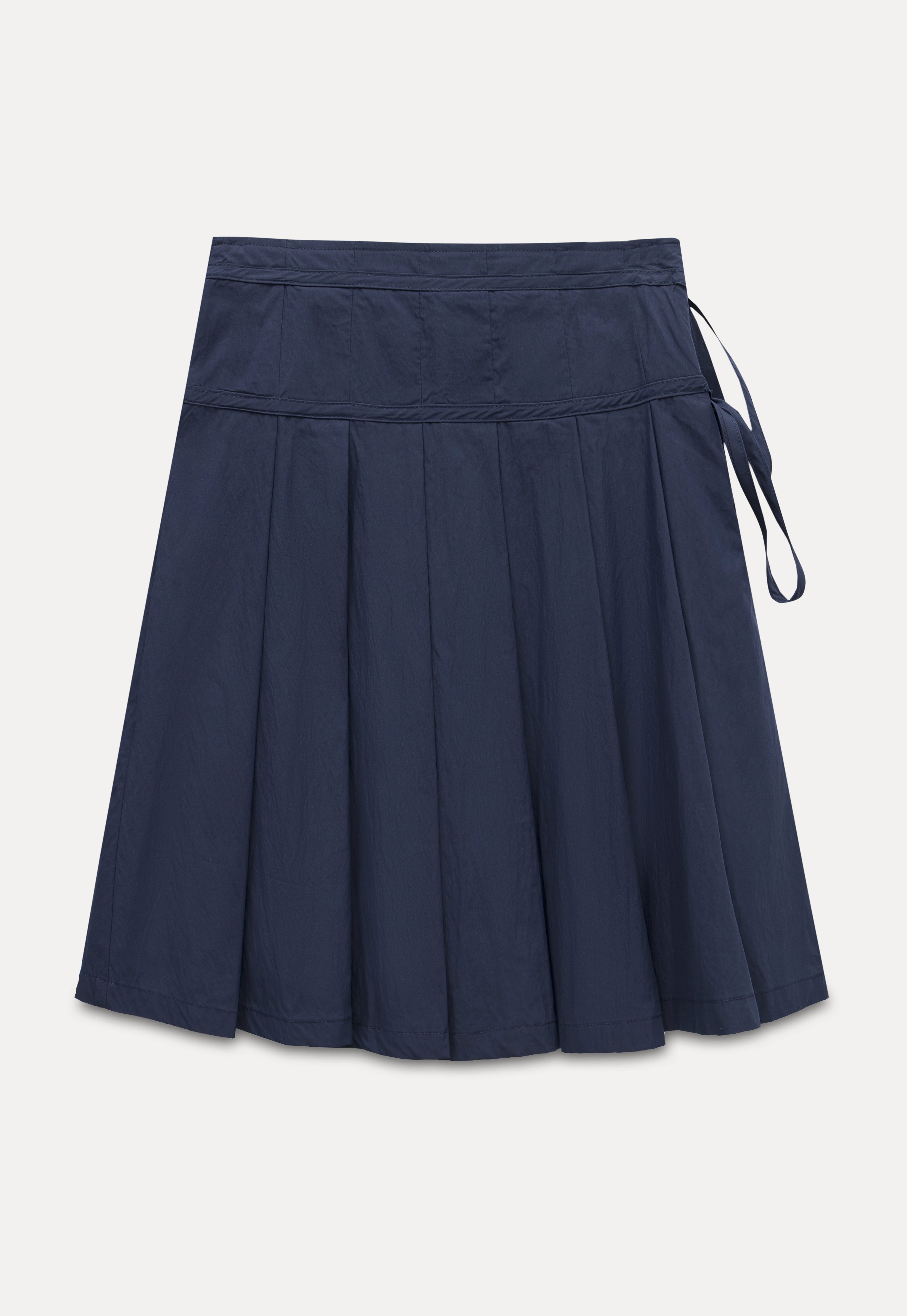 Women's Pleated Skirt with Side Ties