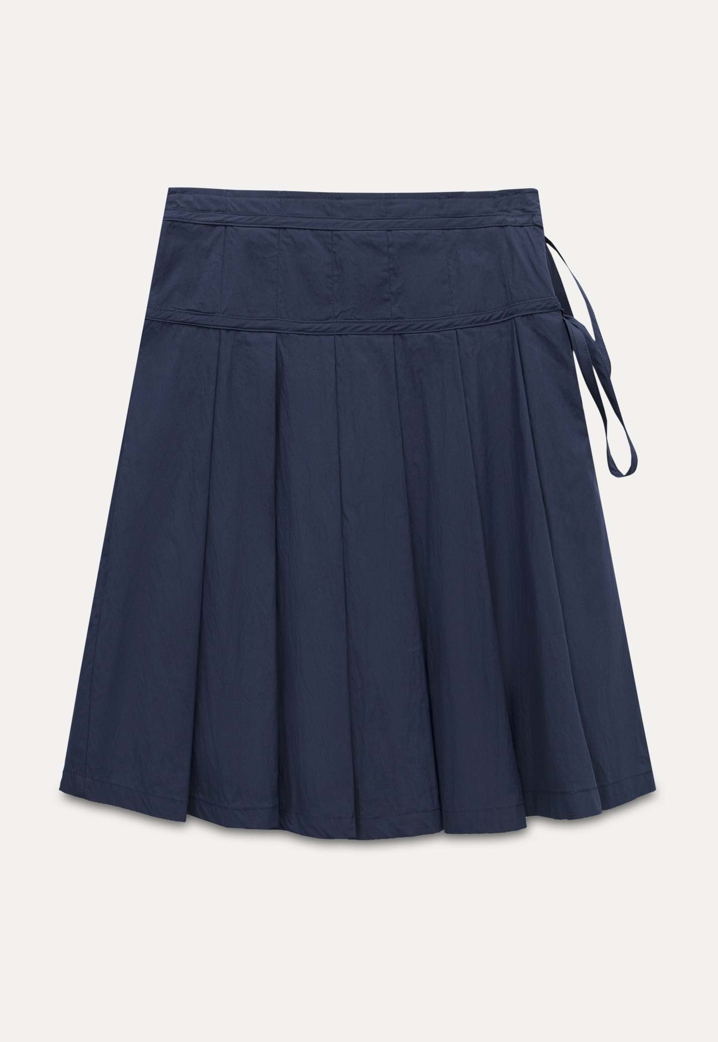 Women's Pleated Skirt with Side Ties