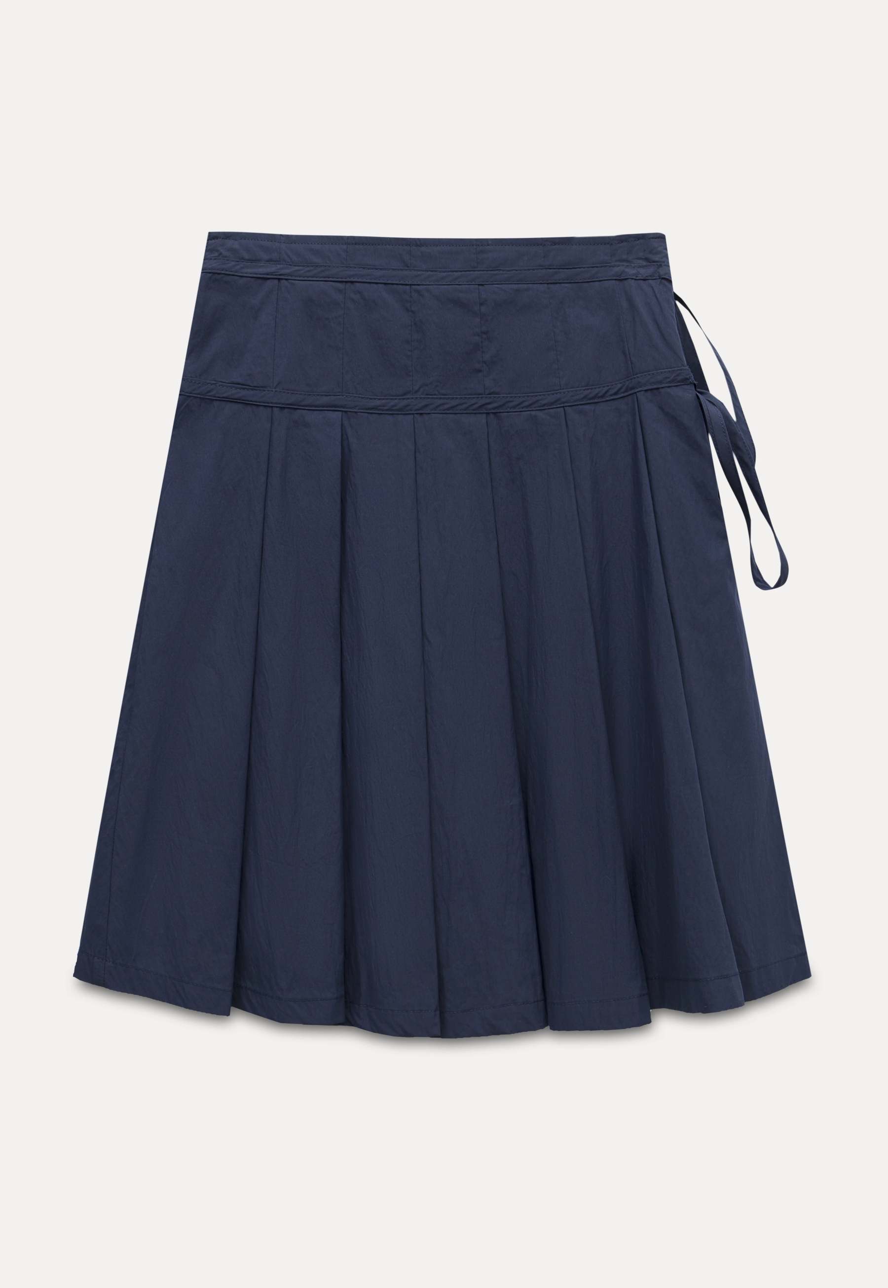 Women's Pleated Skirt with Side Ties