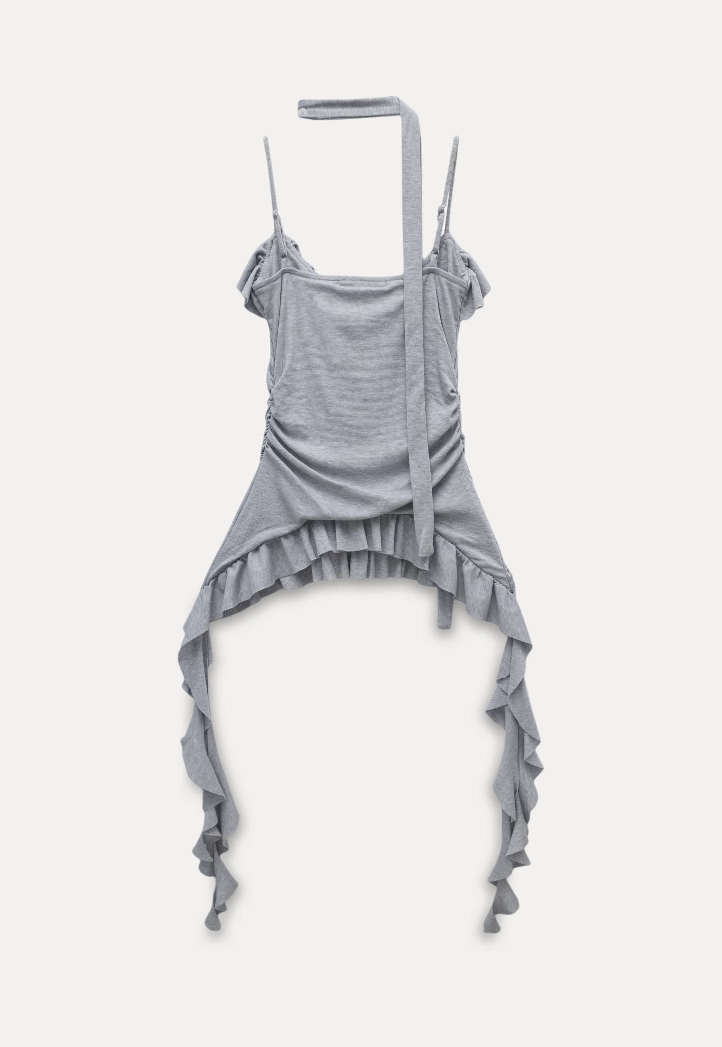 Women's Ruffled Sleeveless Top with Adjustable Tie