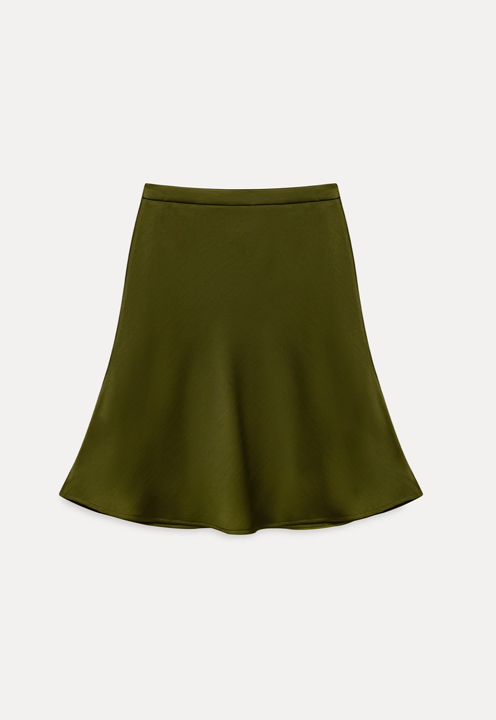 Elegant Satin Midi Skirt