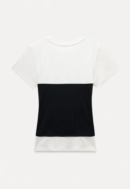 Black and White Contrast Tee