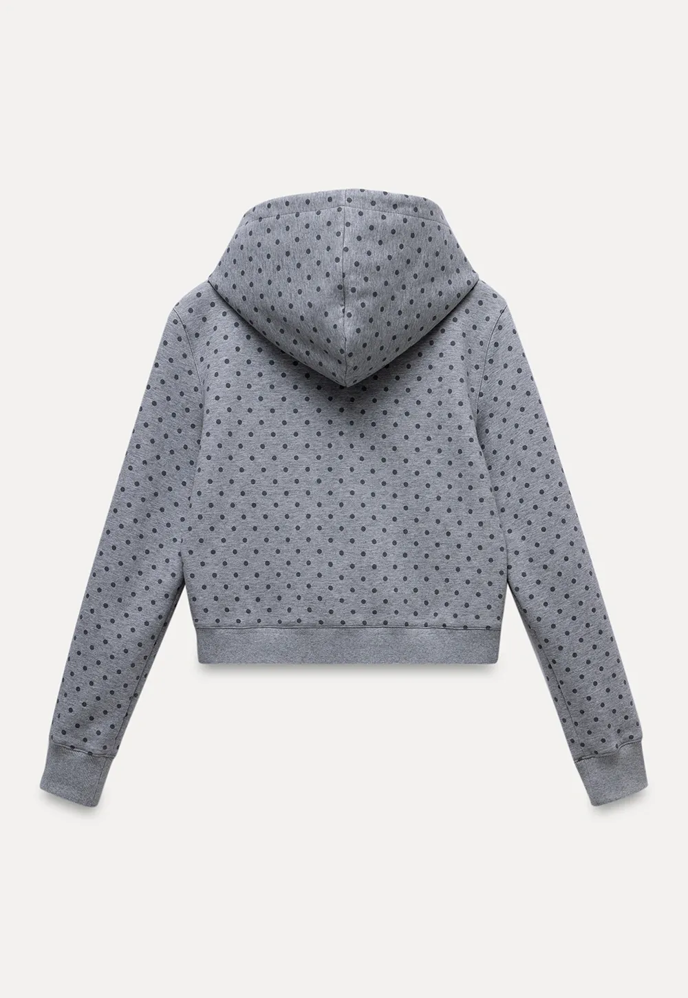 Womens Casual Polka Dot Zip-Up Hoodie