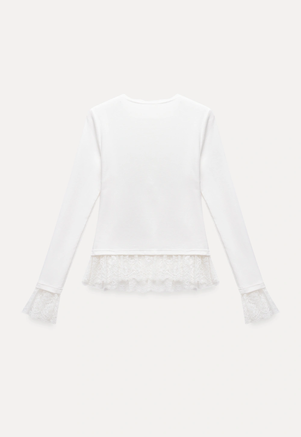 Womens White Long Sleeve Top