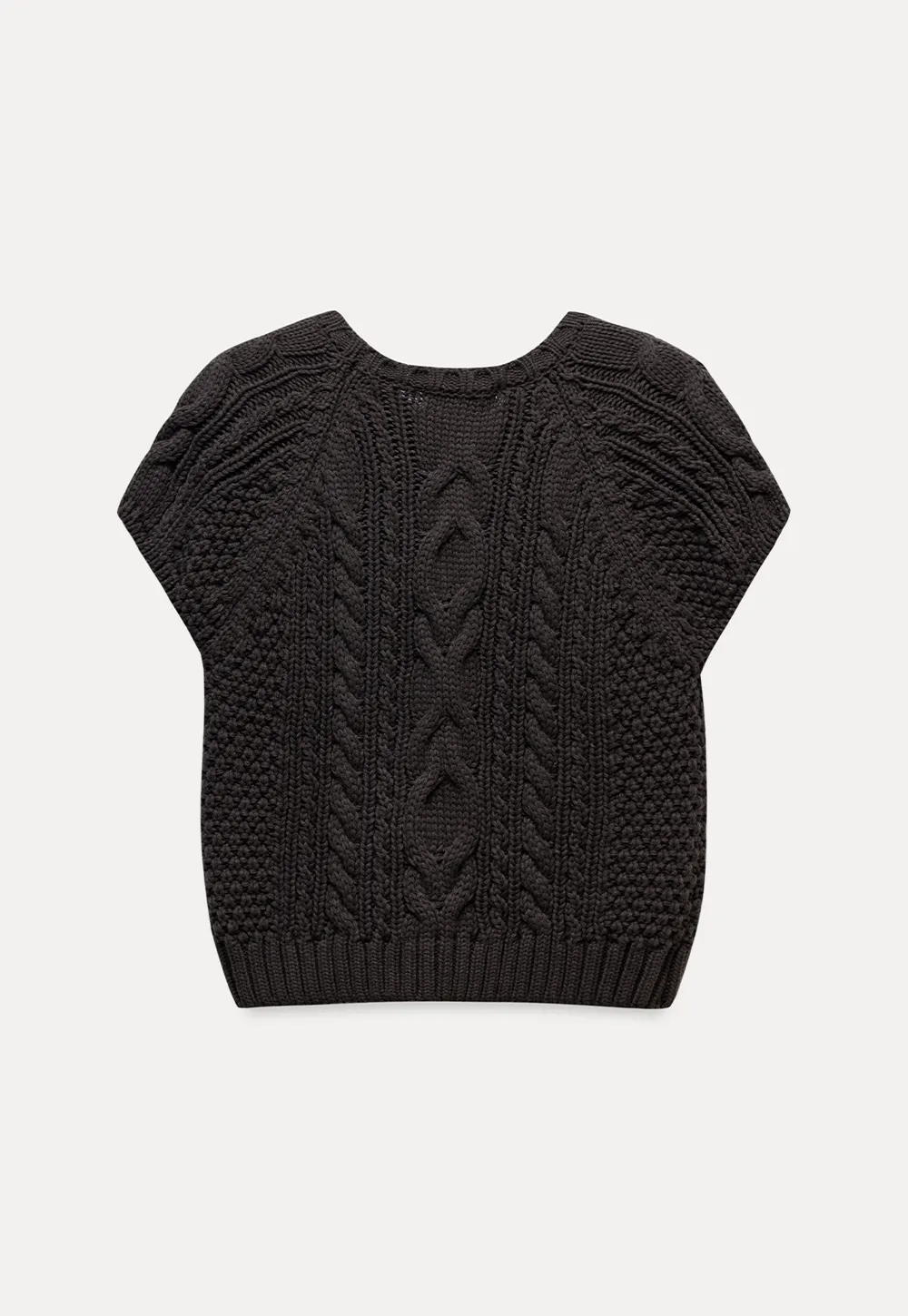 Cable Knit Sleeveless Sweater