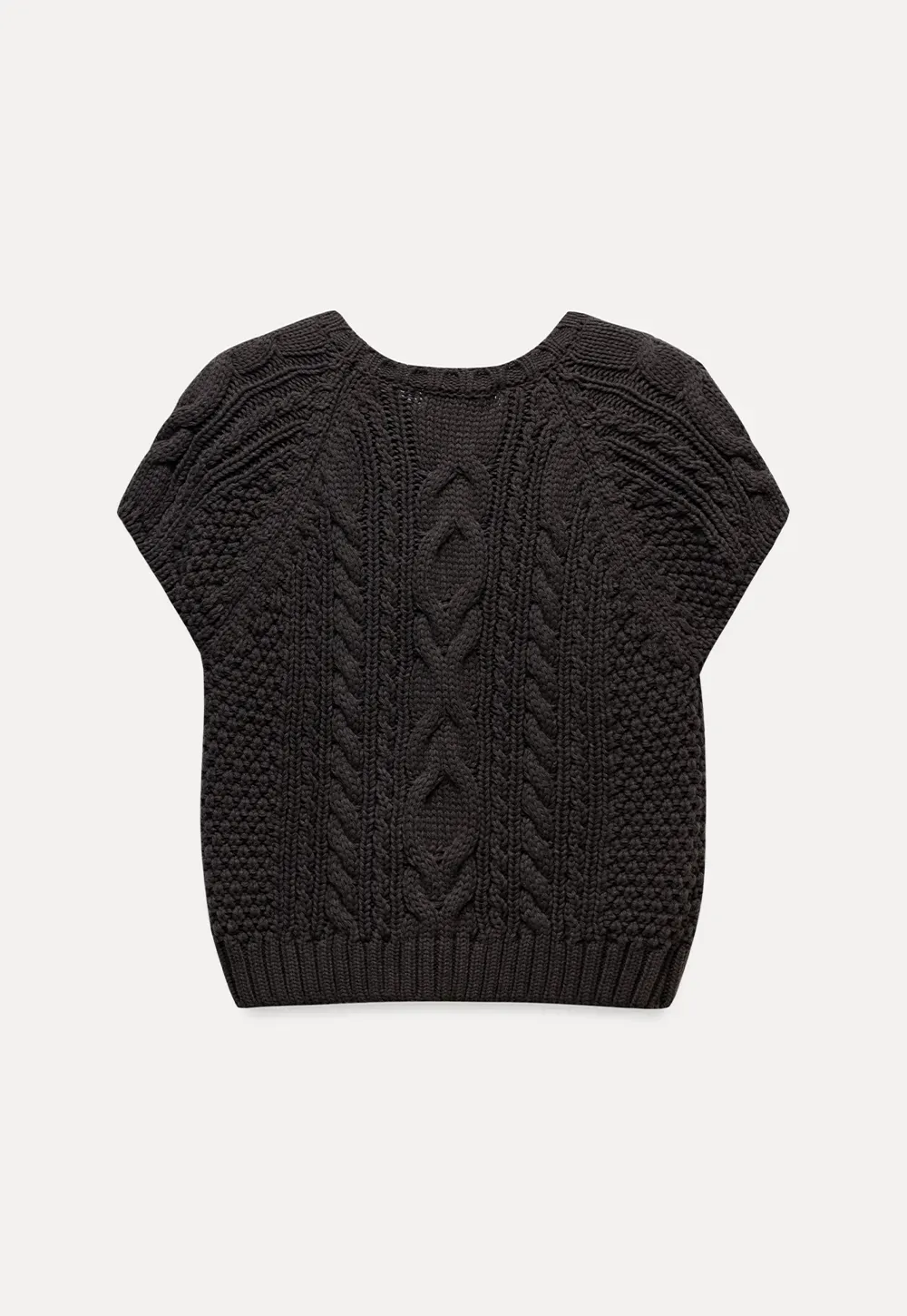 Cable Knit Sleeveless Sweater